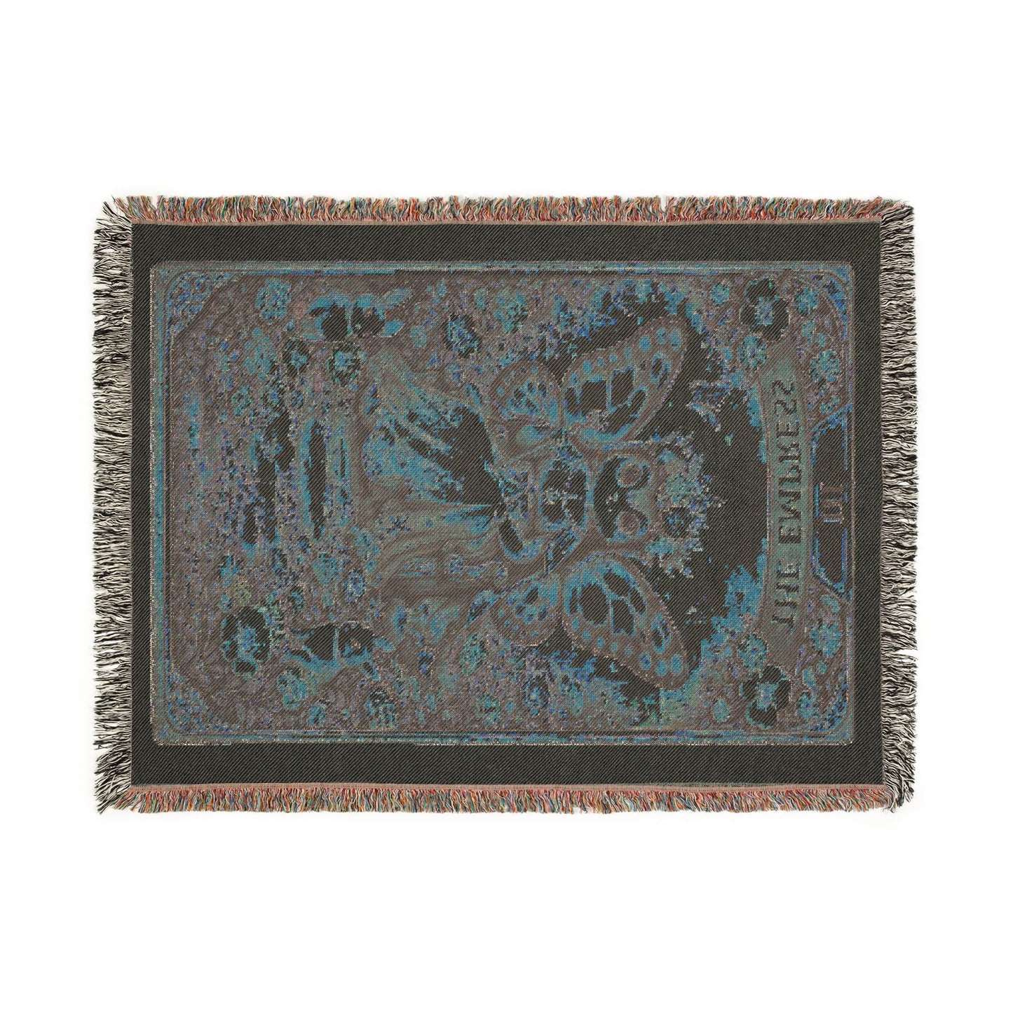 Empress Tarot Card Butterfly Woven Blanket/Throw