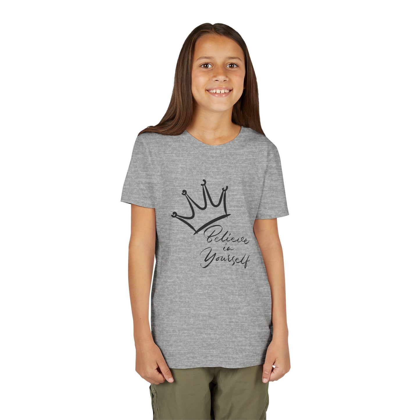 'Believe in Yourself' Crown Graphic Youth T-Shirt