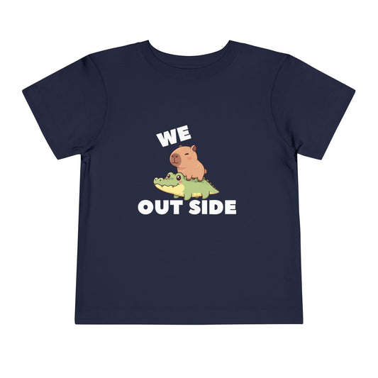 'We Outside' Crocodile and Capybara Graphic Toddler T-Shirt