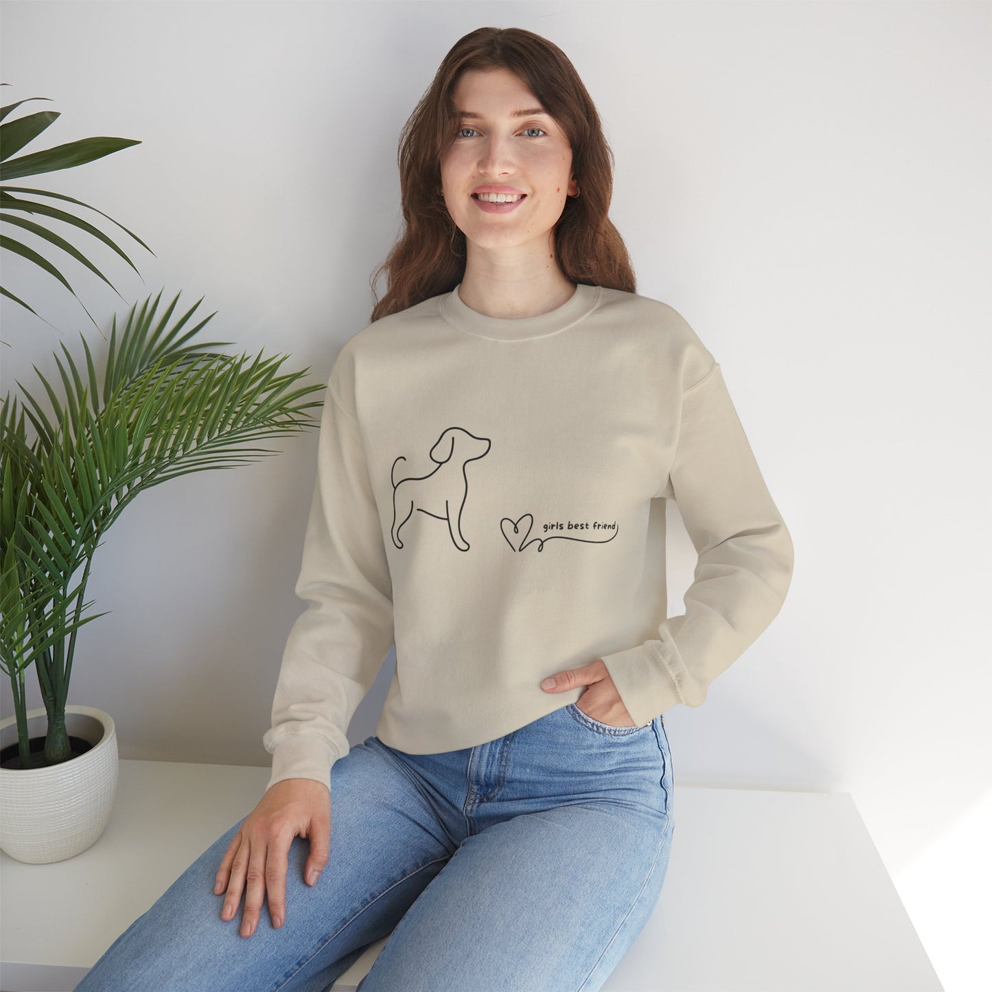 Dog Lover Crewneck Sweatshirt —"Girls Best Friend"