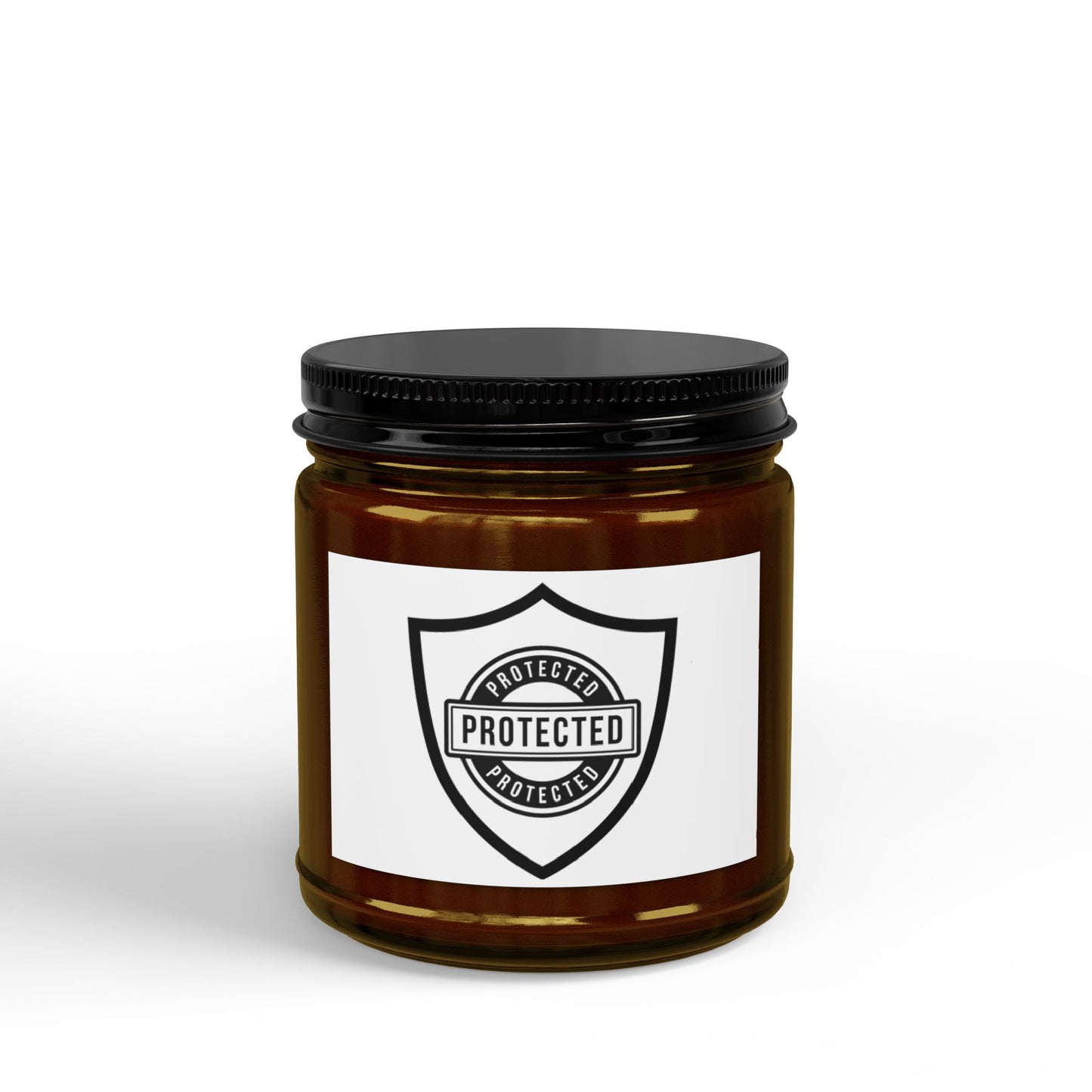 "Protected" Soy Candle in Small Amber Jar (4oz)
