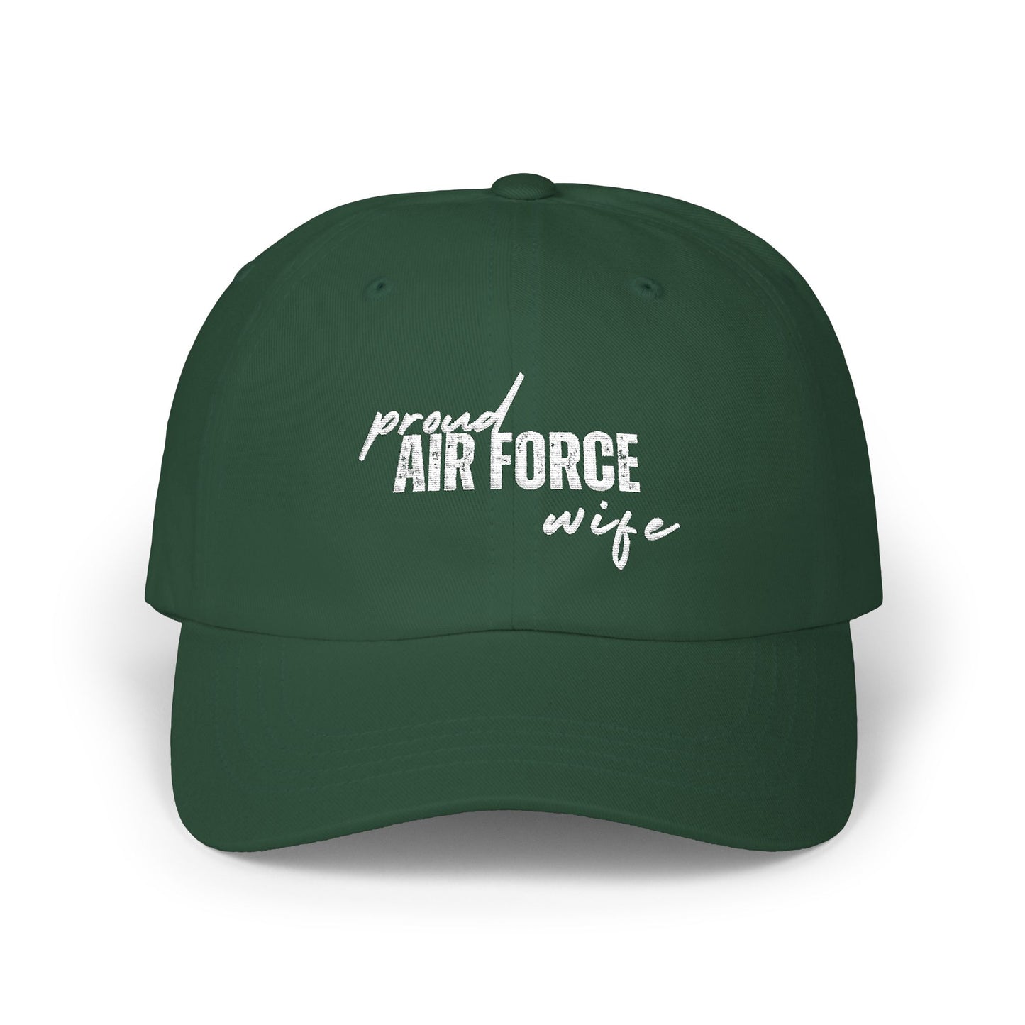 "Proud Air Force Wife" Embroidered Baseball Hat