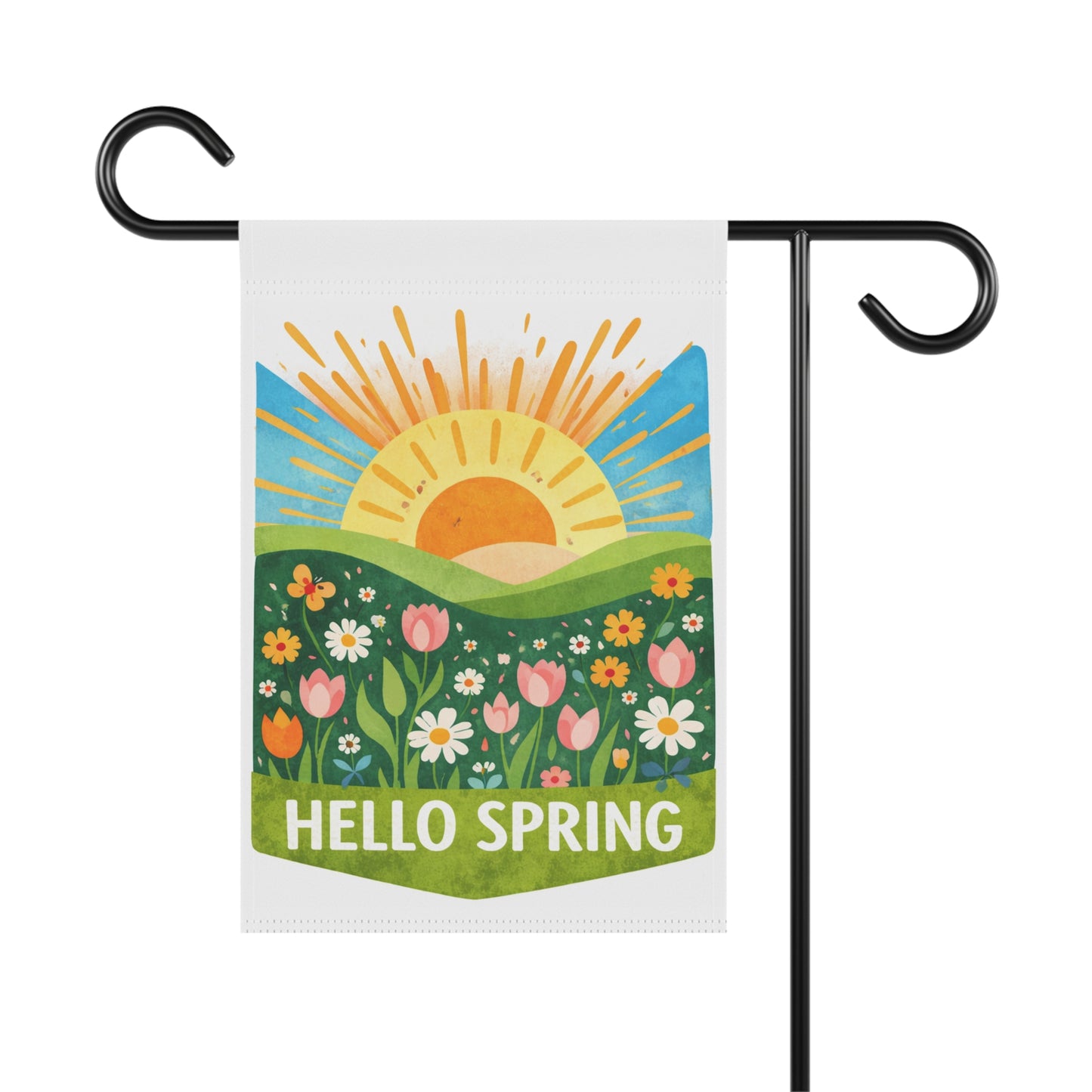 Hello Spring Garden Flag/House Banner