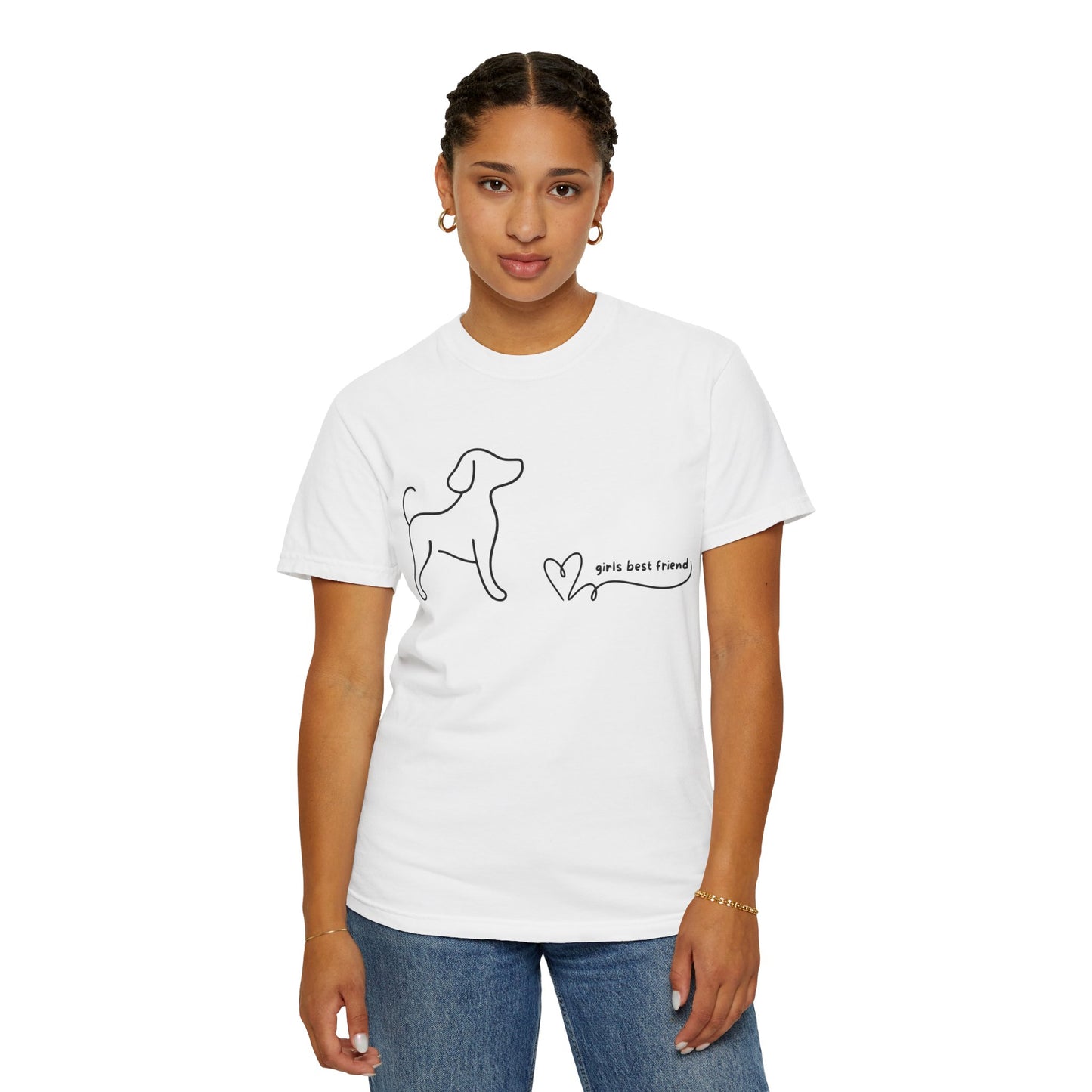 Dog T-Shirt — "Girl's best friend" Minimalist Tee