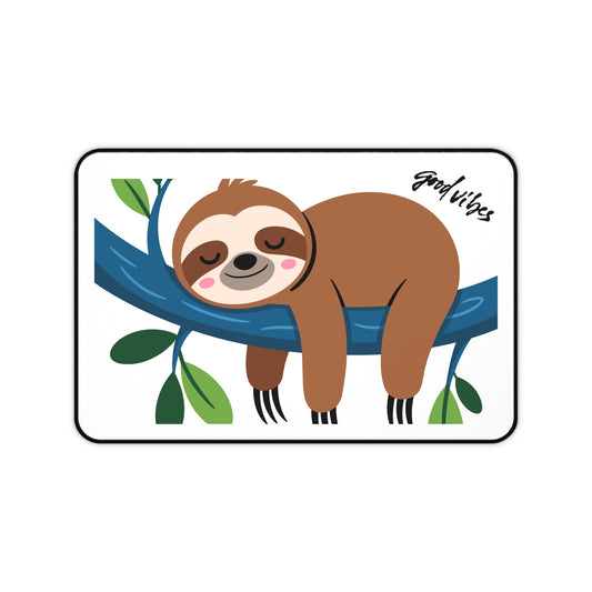 Sloth 'Good Vibes' Desk Mat