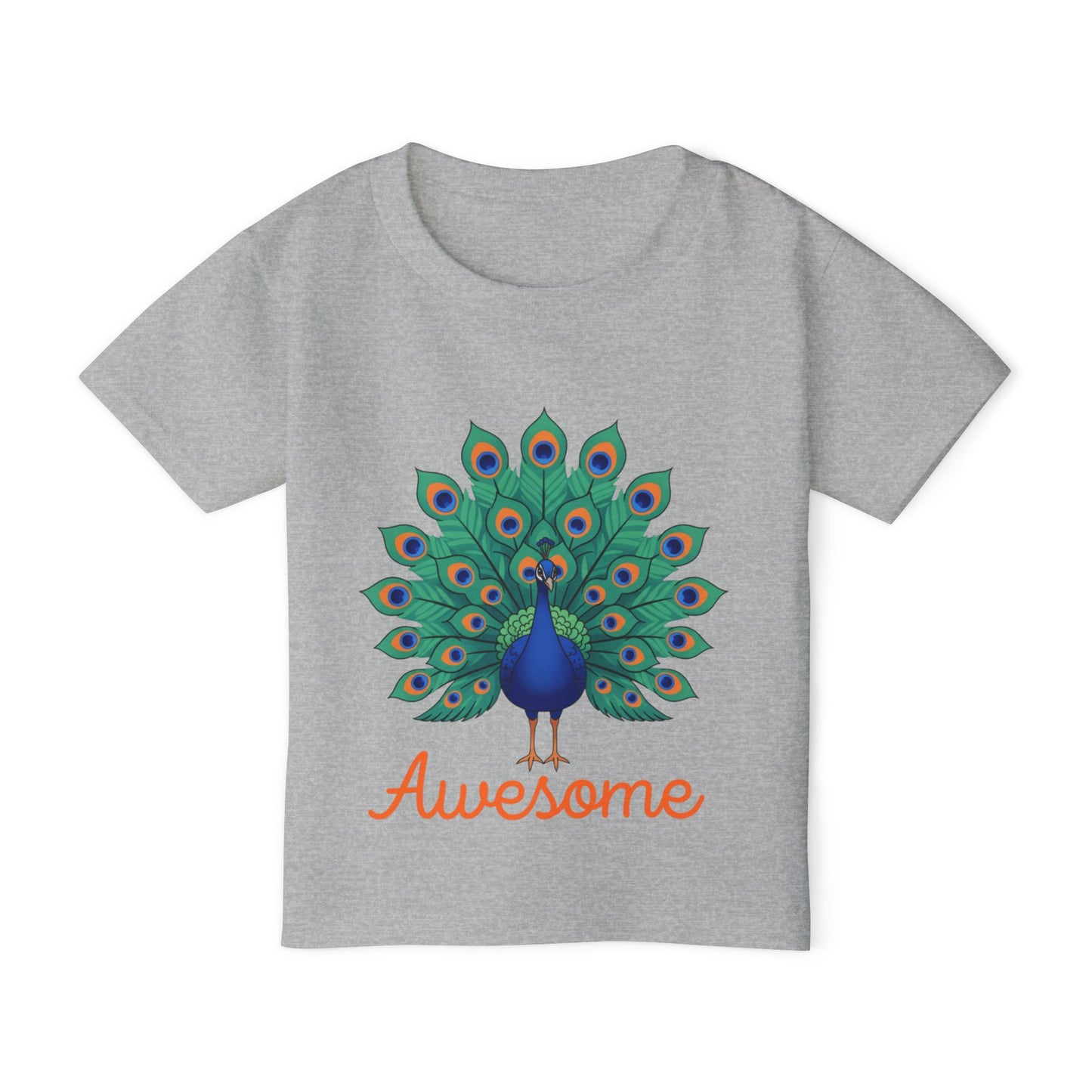 Peacock Graphic "Awesome" Toddler T-Shirt