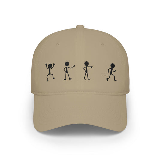 Stick Figure "He did it" Cap — Minimalist Baseball Hat - Father's Day Gift