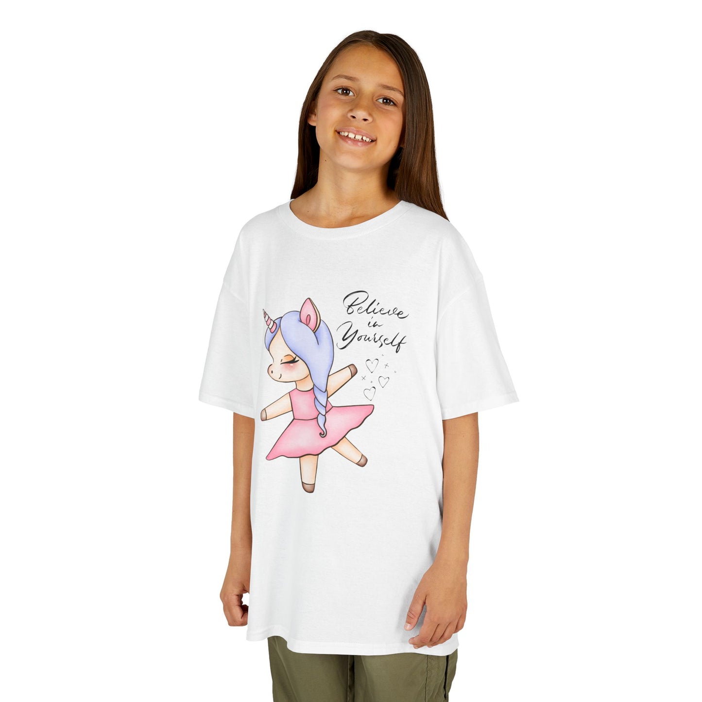 "Believe in Yourself" Unicorn Ballerina Youth T-Shirt