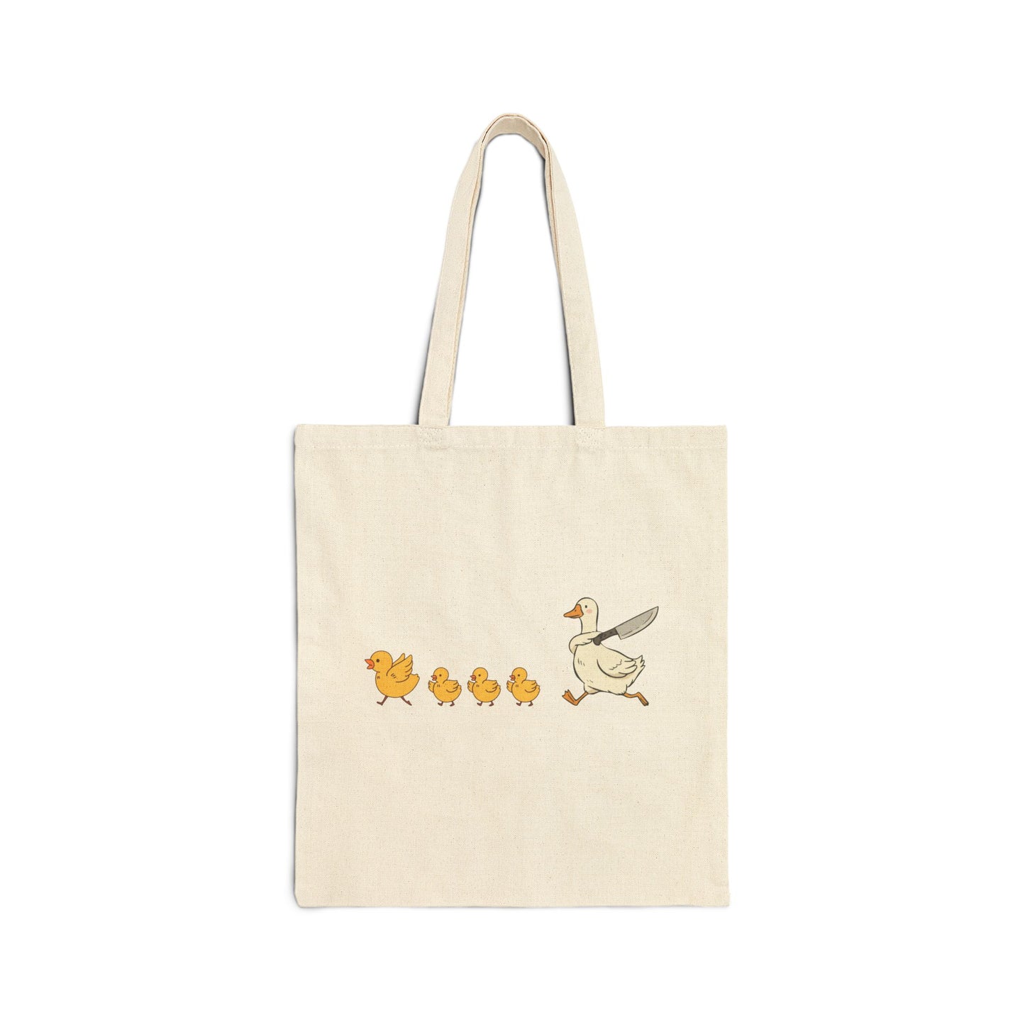 Duck Mom & Chicks Canvas Tote Bag