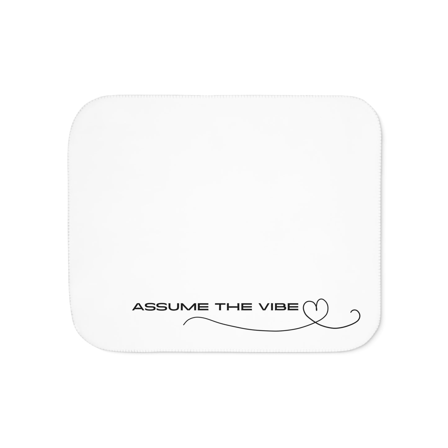 Assume The Vibe Sherpa Blanket — Reversible Two-Tone Cozy Throw