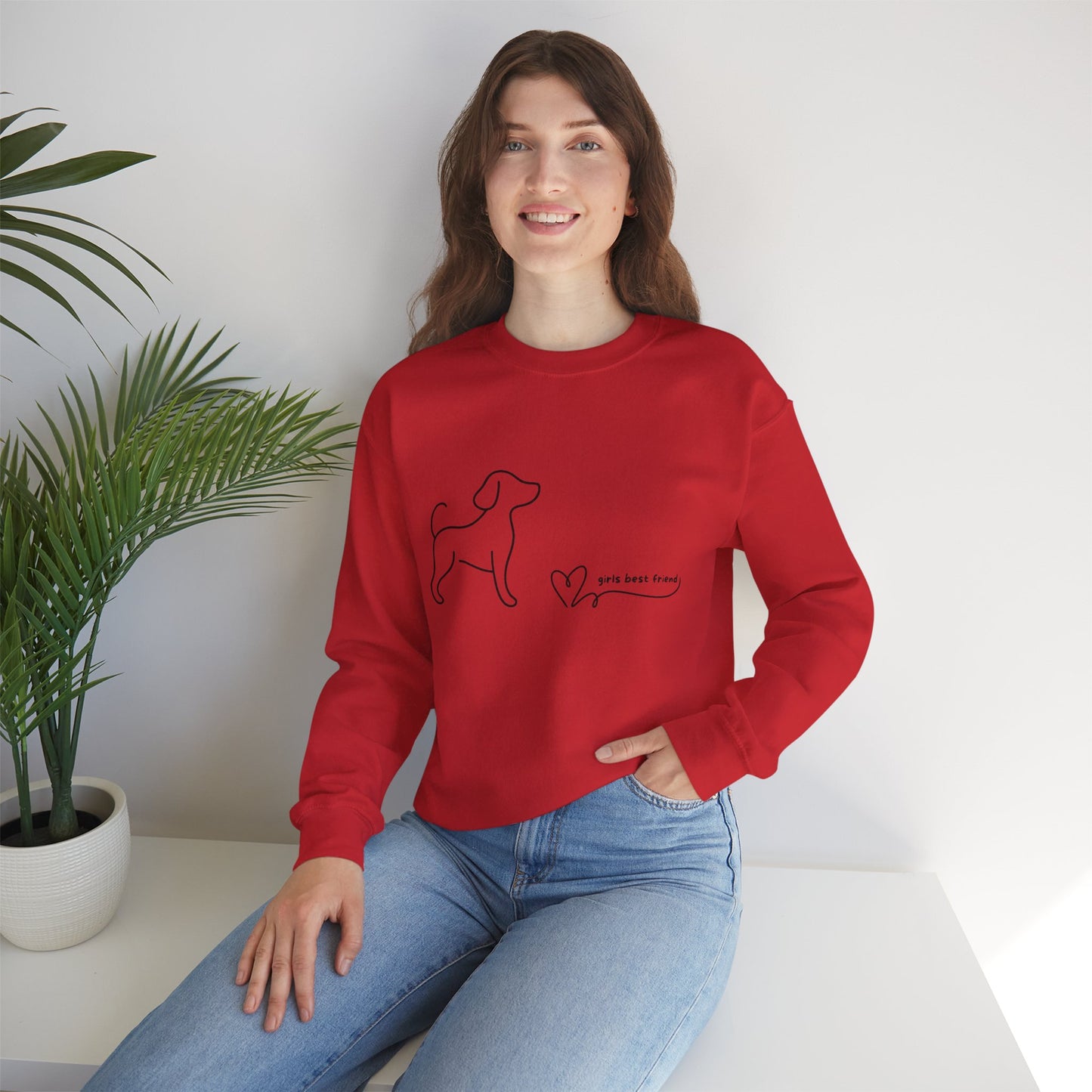 Dog Lover Crewneck Sweatshirt —"Girls Best Friend"