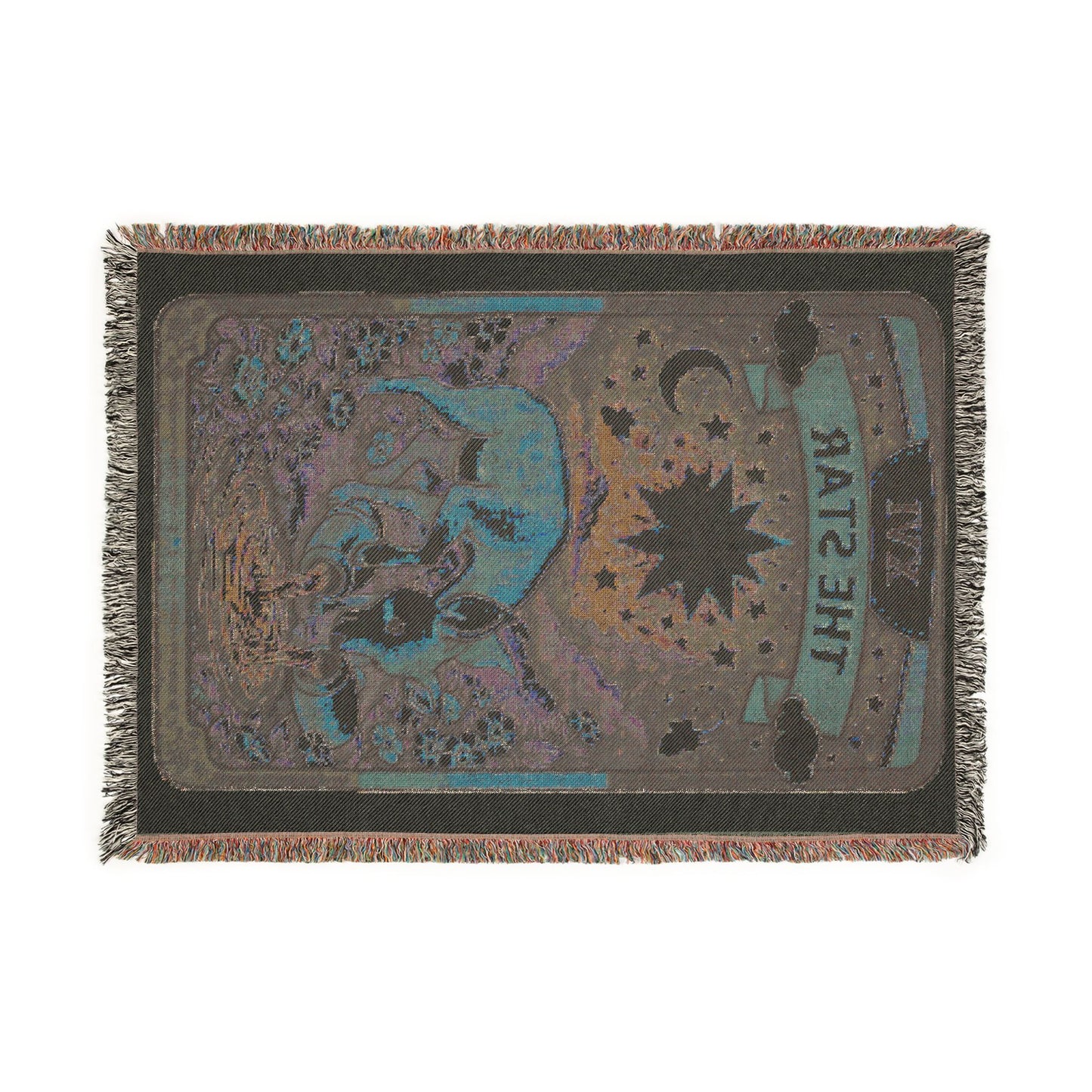 The Star Tarot Card (Deer) Woven Blanket/Throw
