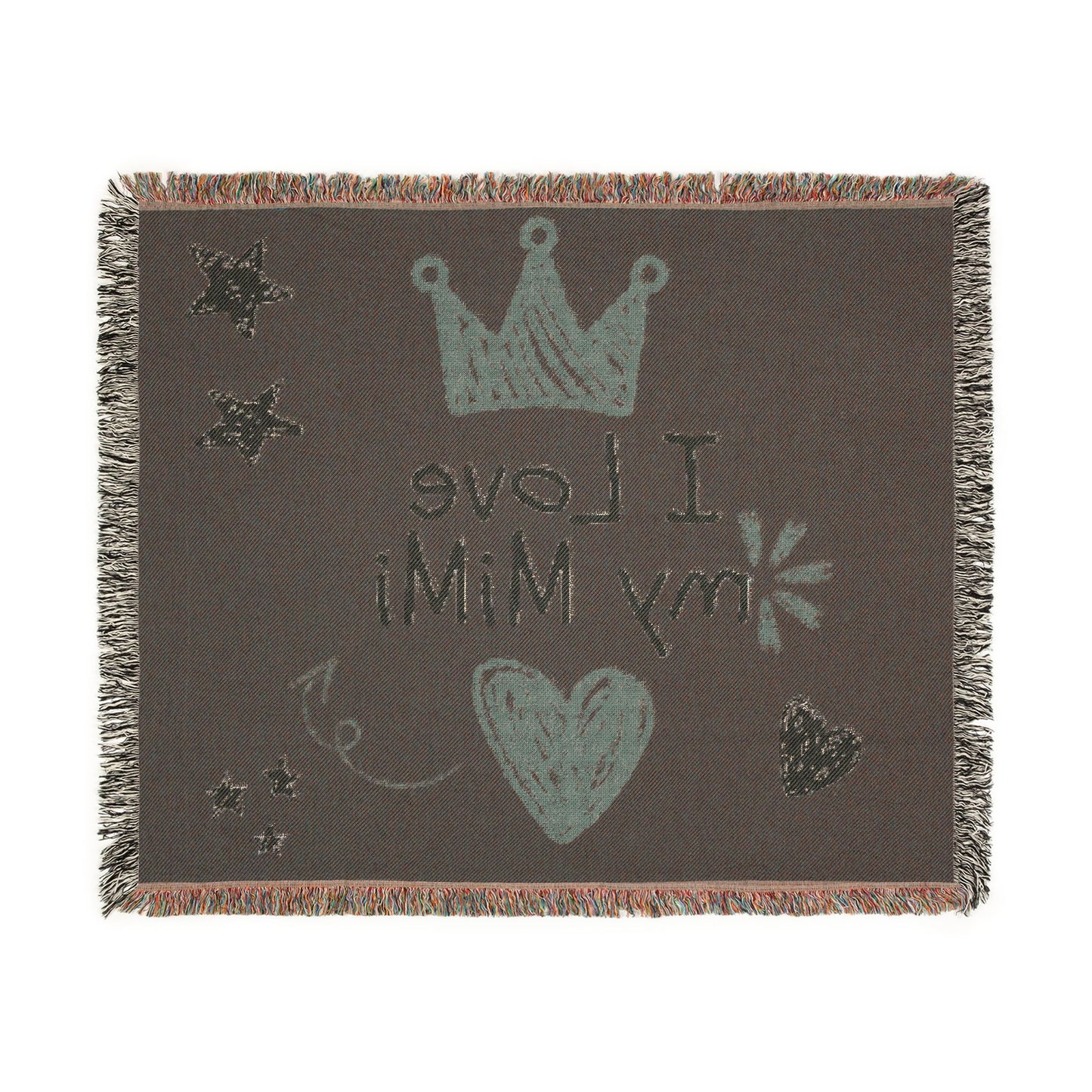 I Love My Mimi Woven Blanket — Throw for Grandmothers | Mother's Day Gift