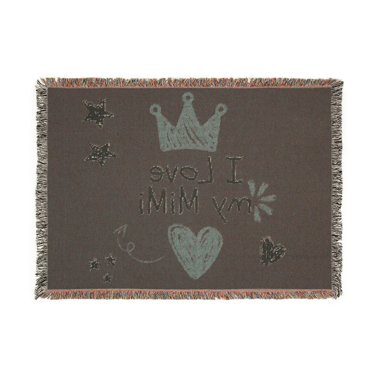 I Love My Mimi Woven Blanket — Throw for Grandmothers | Mother's Day Gift
