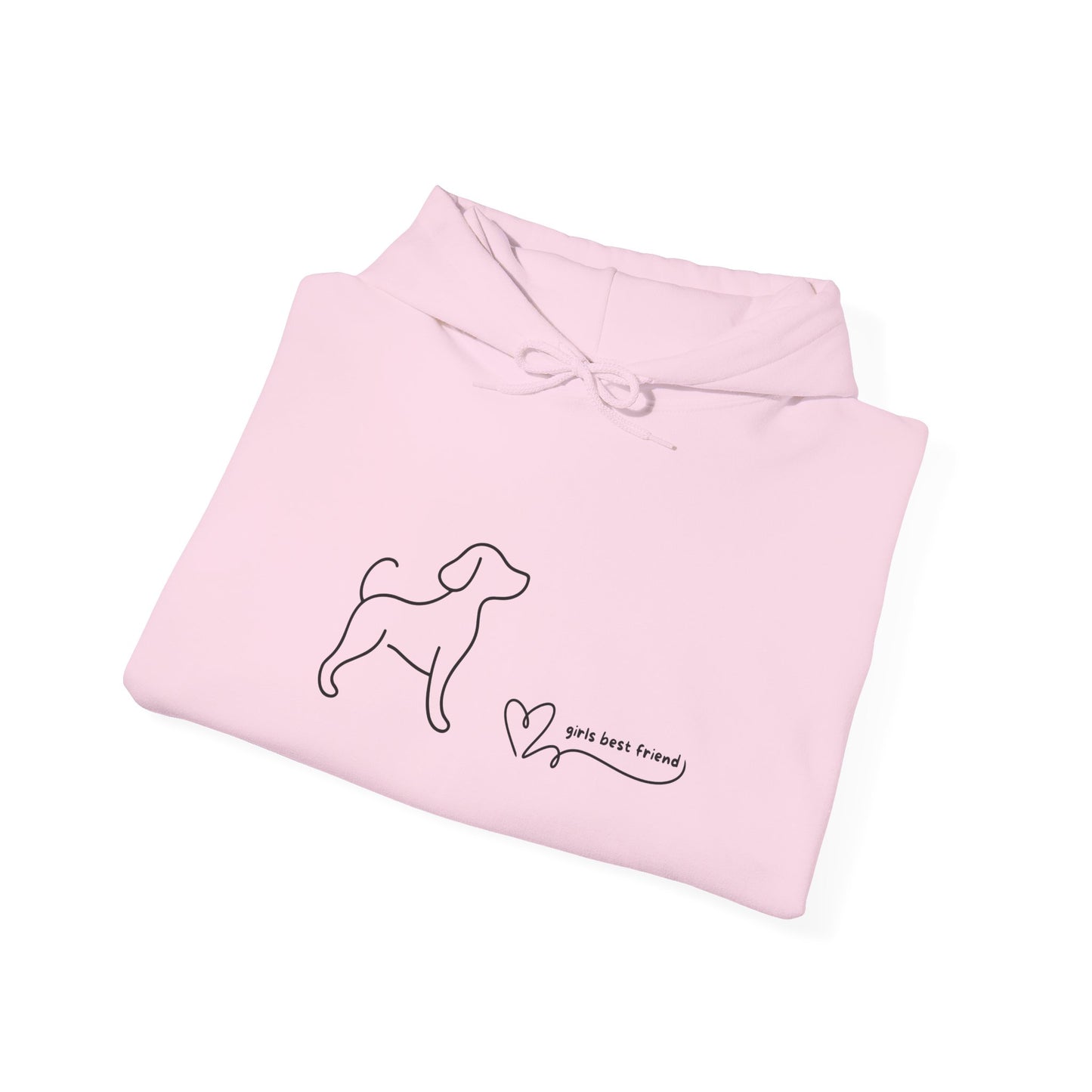 Dog Line Art Hoodie – 'Girls Best Friend' Minimalist Pet Lover Sweatshirt