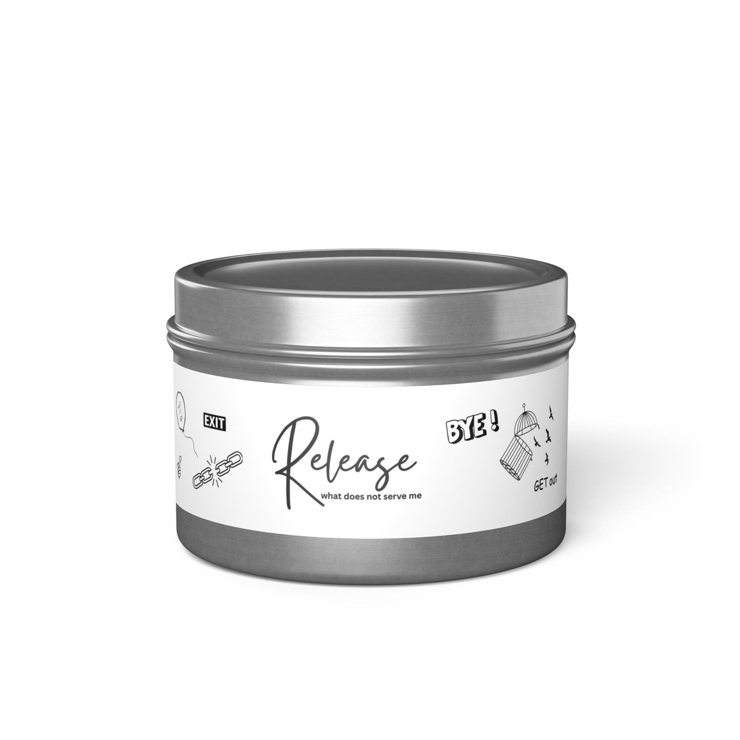Small Soy Candle in Tin - "Release What No Longer Serves" (4oz)