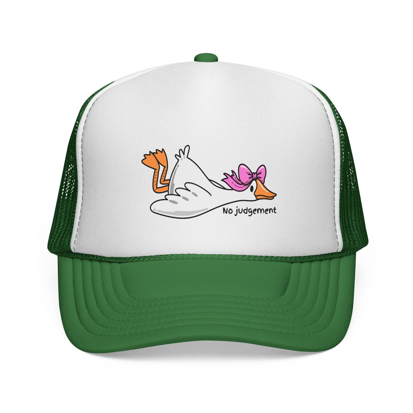 Trucker Hat — Lazy Duck "No Judgement" Graphic Cap
