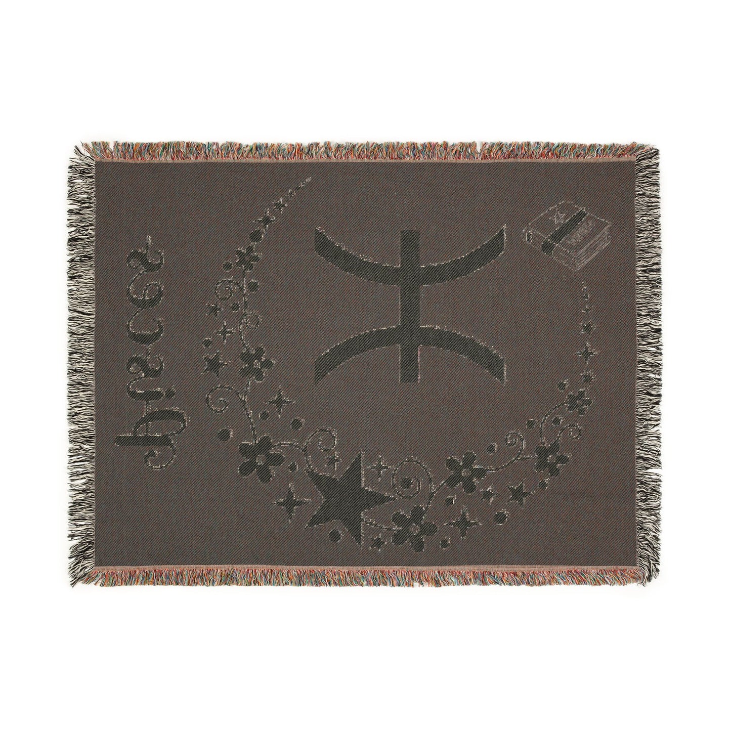Pisces Zodiac Floral Woven Blanket/Throw