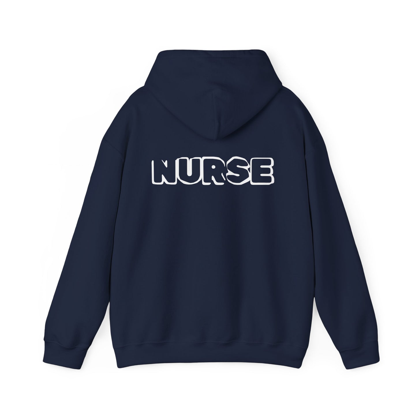 Nurse Hoodie — Bold Retro Outline Nursing Hooded Sweatshirt
