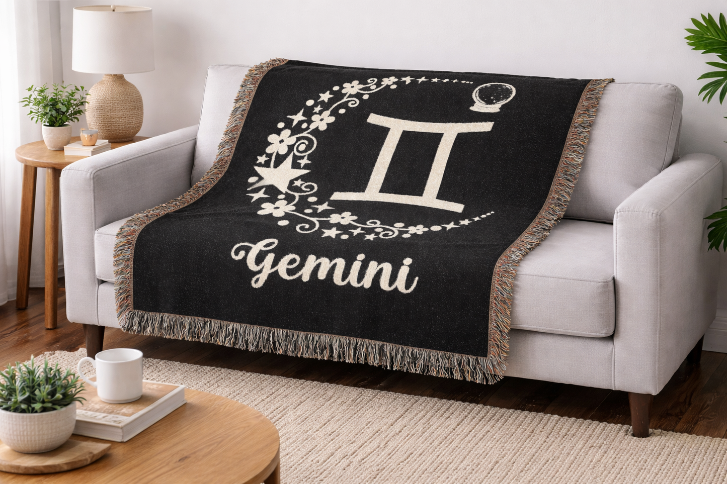 Gemini Zodiac Woven Blanket/Throw