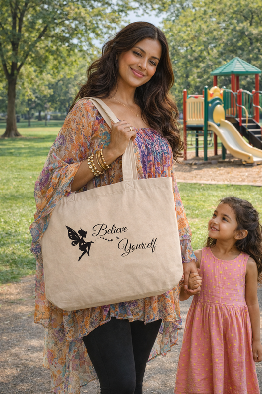 Believe in Yourself Eco Tote — Inspirational Fairy Canvas Bag
