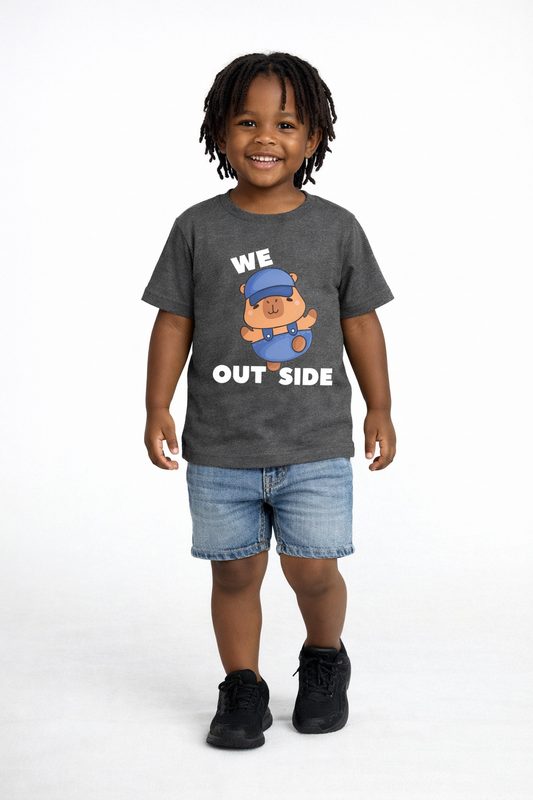 Toddler Capybara 'We Out Side' Graphic T-Shirt