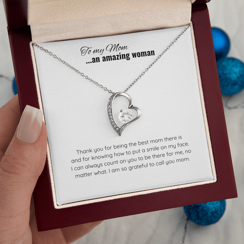 Mother's Day Heart Necklace  | Message Card for Jewelry | Jewelry Gift for Mom