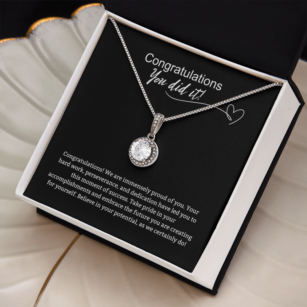 (From Us) Congratulations - You did it Necklace | Graduation | Promotion | Big Accomplishment