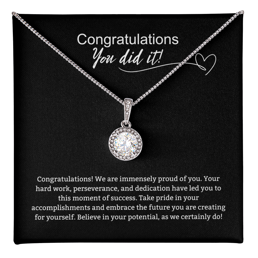 (From Us) Congratulations - You did it Necklace | Graduation | Promotion | Big Accomplishment