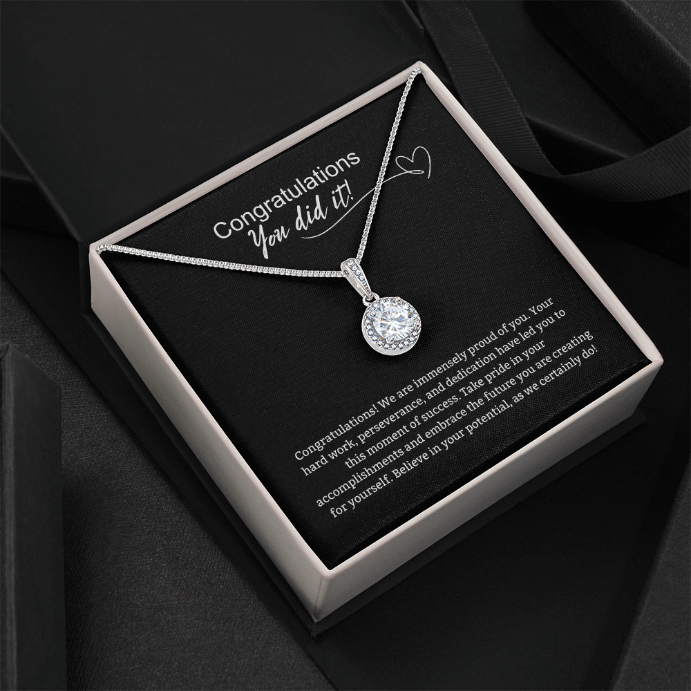 (From Us) Congratulations - You did it Necklace | Graduation | Promotion | Big Accomplishment