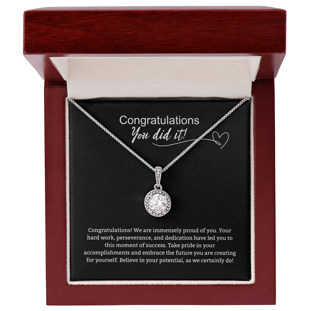 (From Us) Congratulations - You did it Necklace | Graduation | Promotion | Big Accomplishment