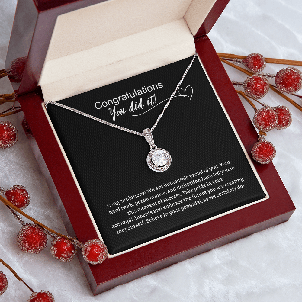 (From Us) Congratulations - You did it Necklace | Graduation | Promotion | Big Accomplishment