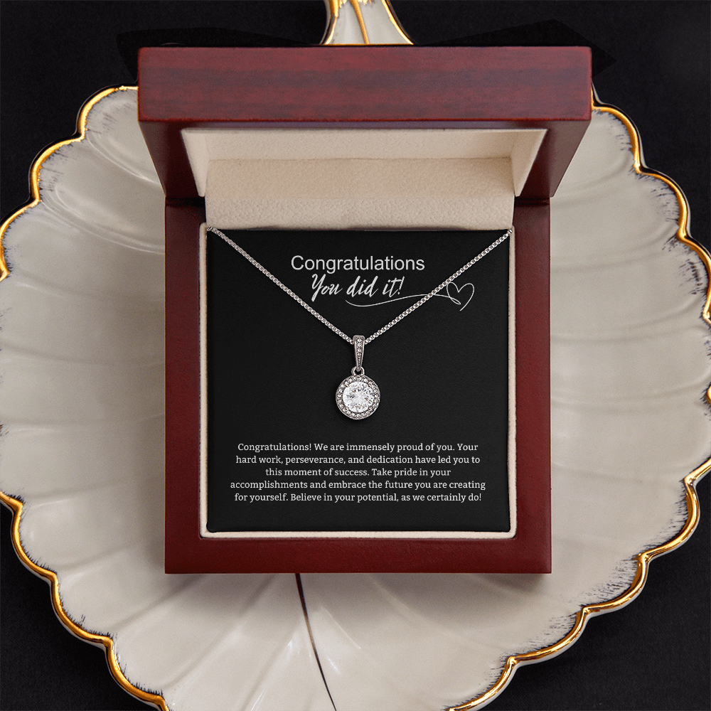 (From Us) Congratulations - You did it Necklace | Graduation | Promotion | Big Accomplishment