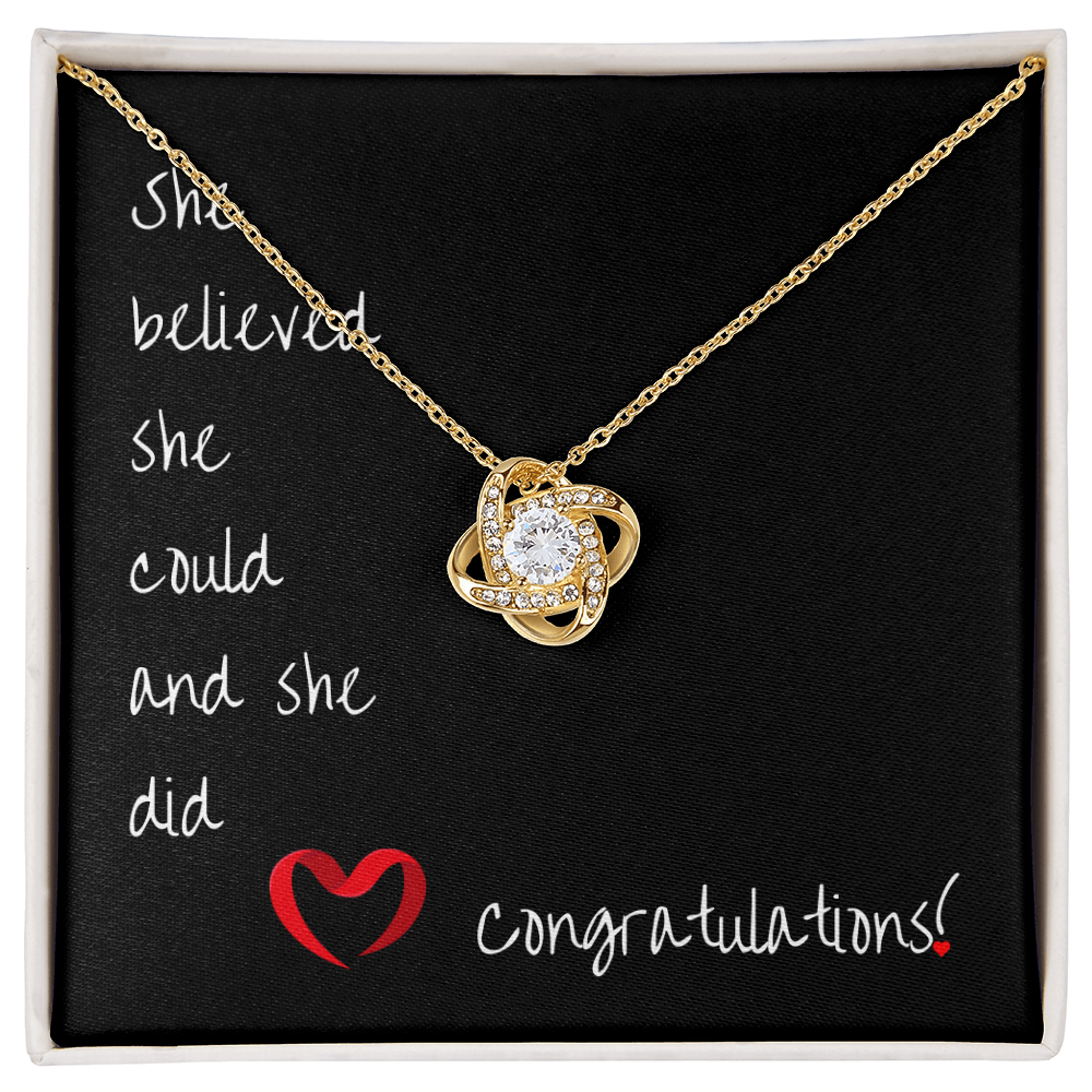 She Believed and She Did Necklace | Graduation | Promotion Gift