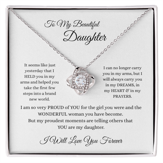 To My Daughter | Love Knot Necklace