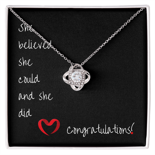 She Believed and She Did Necklace | Graduation | Promotion Gift