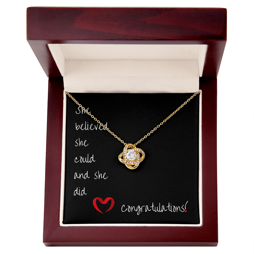 She Believed and She Did Necklace | Graduation | Promotion Gift