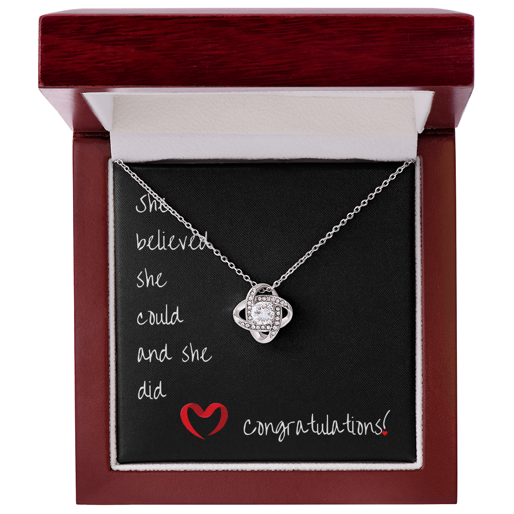 She Believed and She Did Necklace | Graduation | Promotion Gift