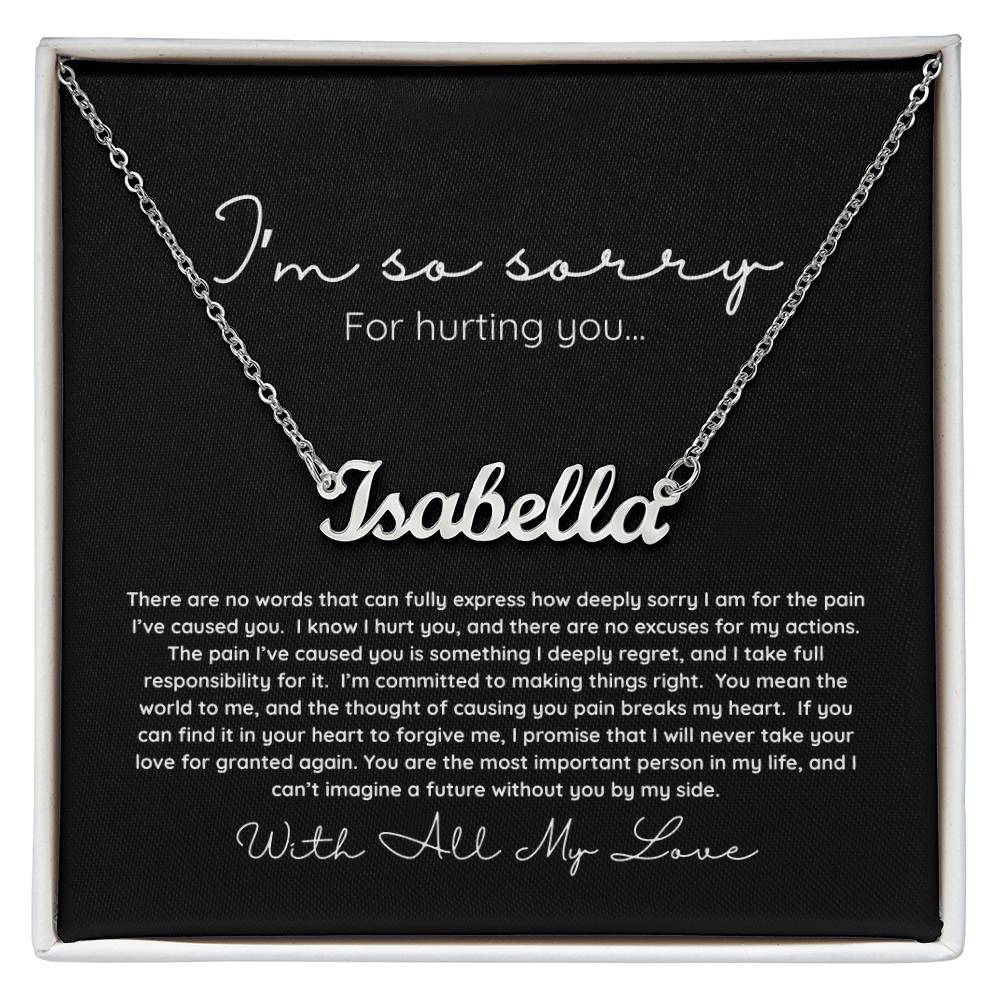 I'm Sorry | Personalized Name Necklace