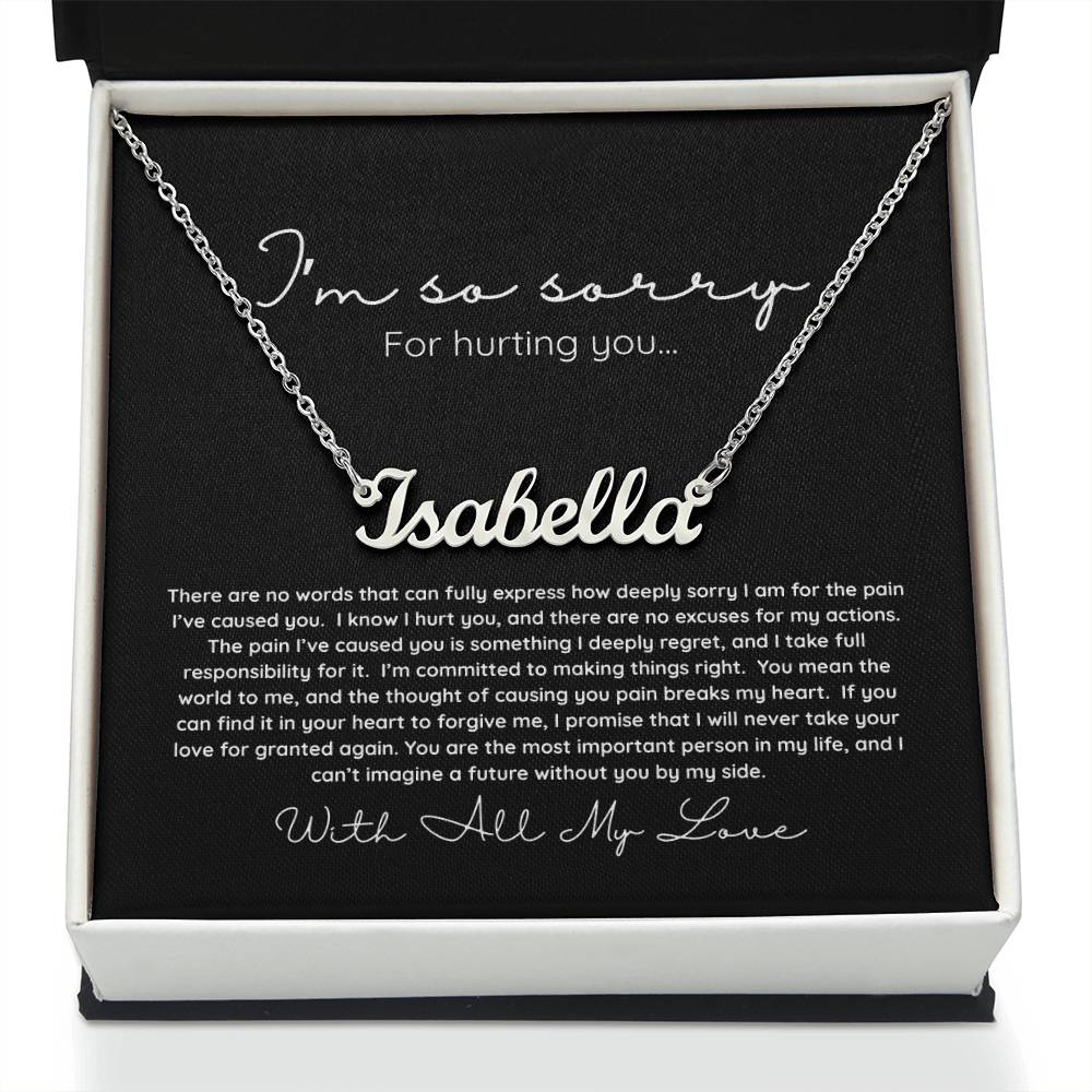 I'm Sorry | Personalized Name Necklace