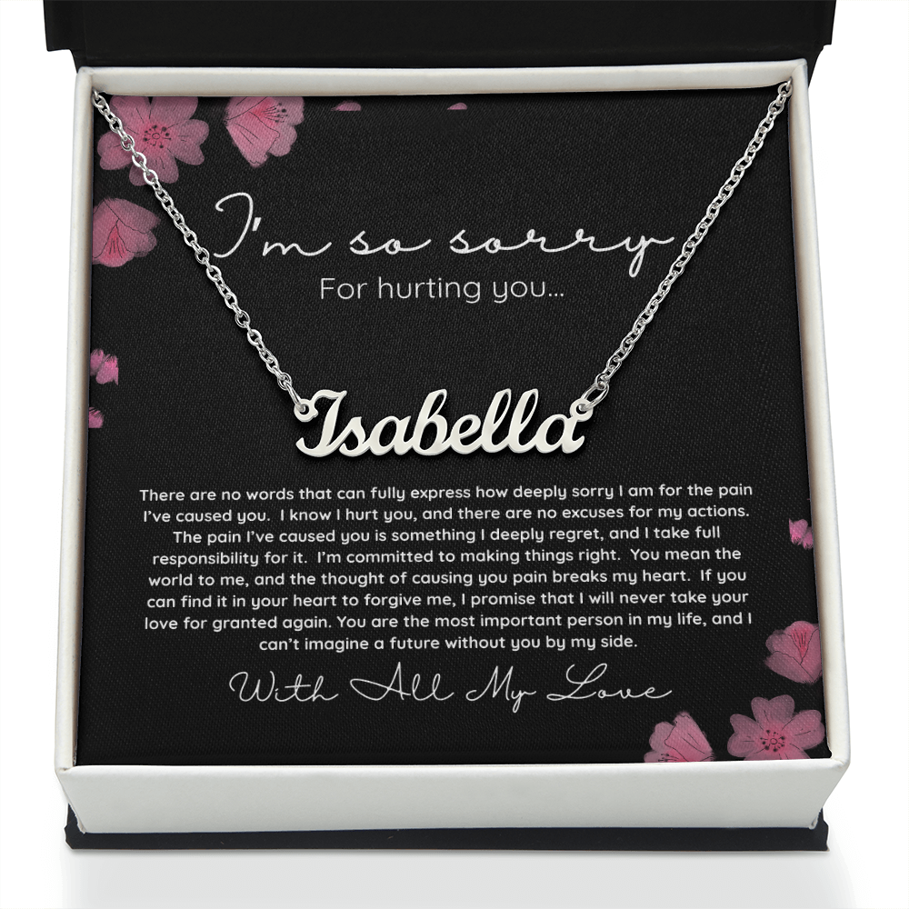 I'm Sorry | Personalized Name Necklace
