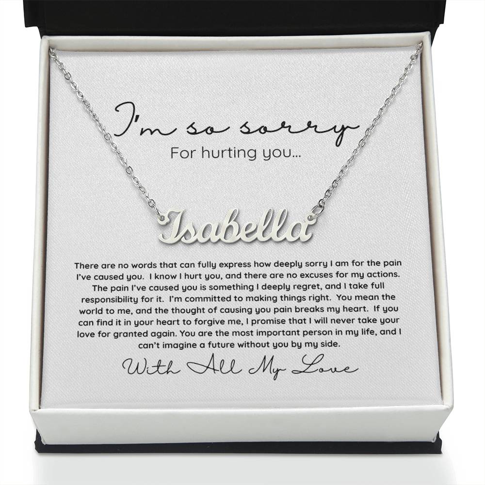 I'm Sorry | Personalized Name Necklace