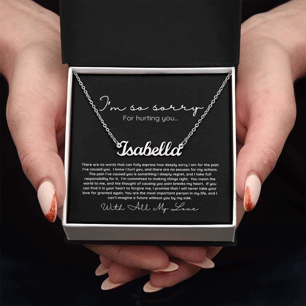 I'm Sorry | Personalized Name Necklace