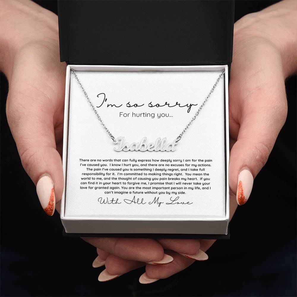 I'm Sorry | Personalized Name Necklace