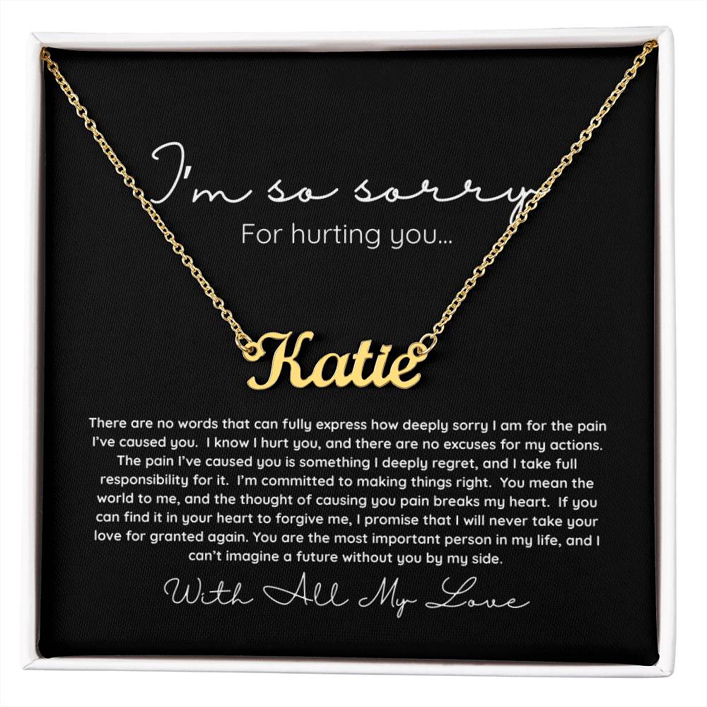 I'm Sorry | Personalized Name Necklace