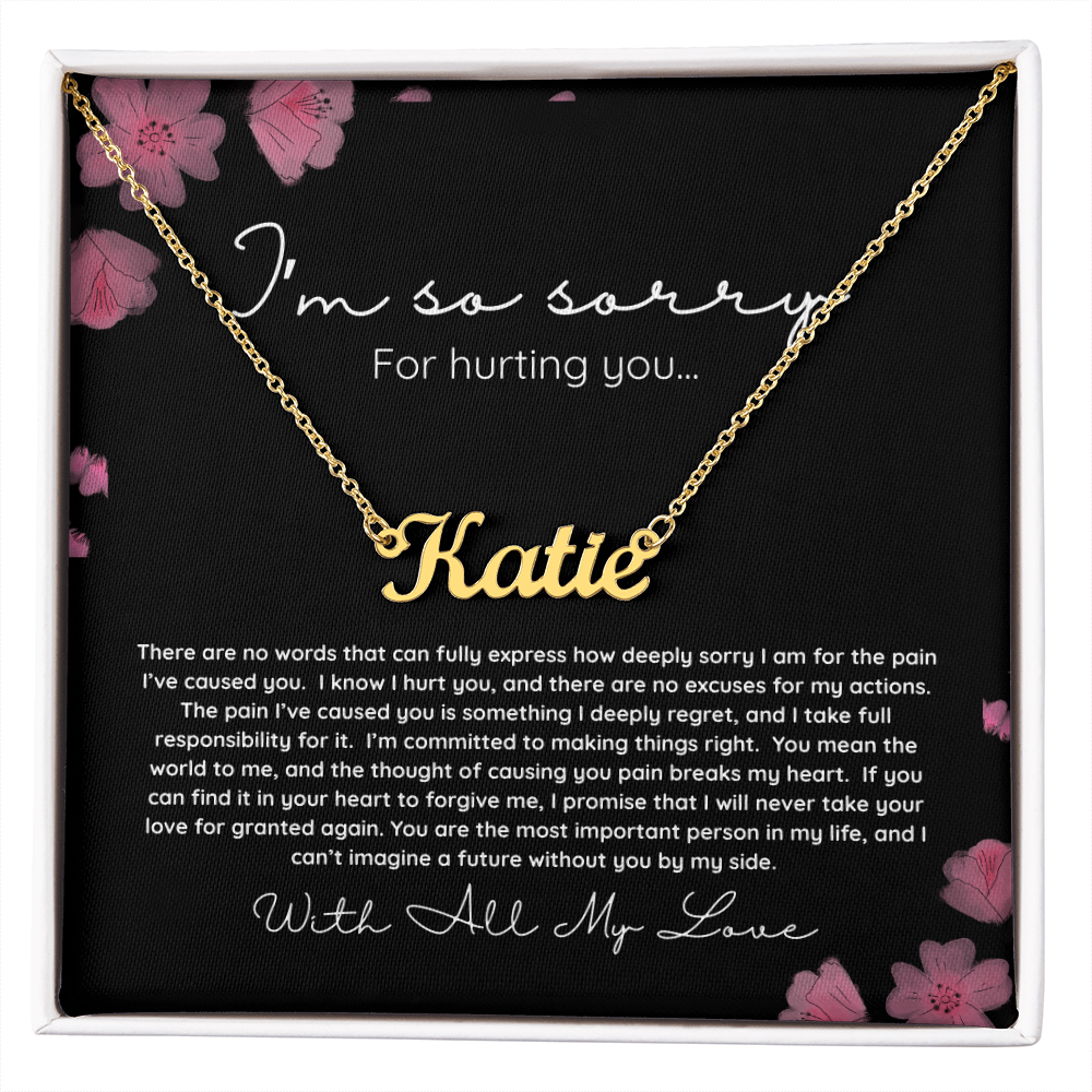 I'm Sorry | Personalized Name Necklace
