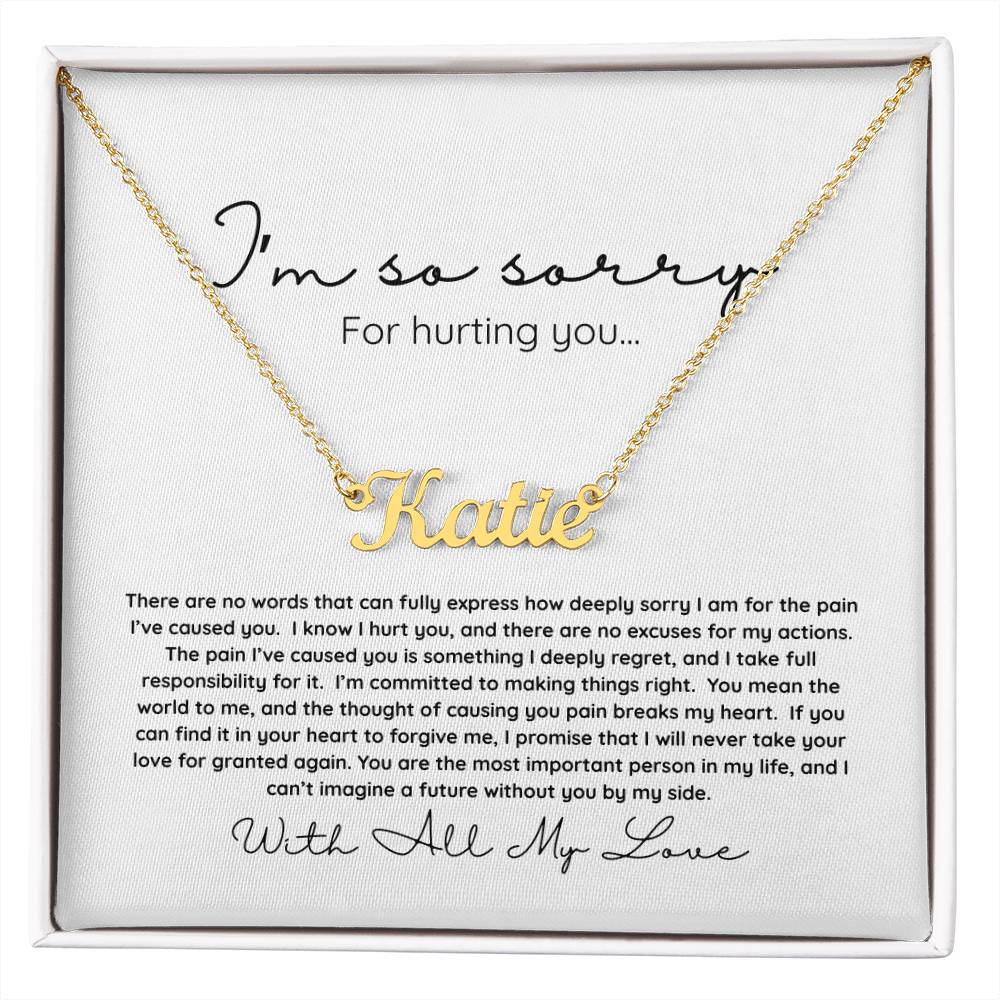 I'm Sorry | Personalized Name Necklace