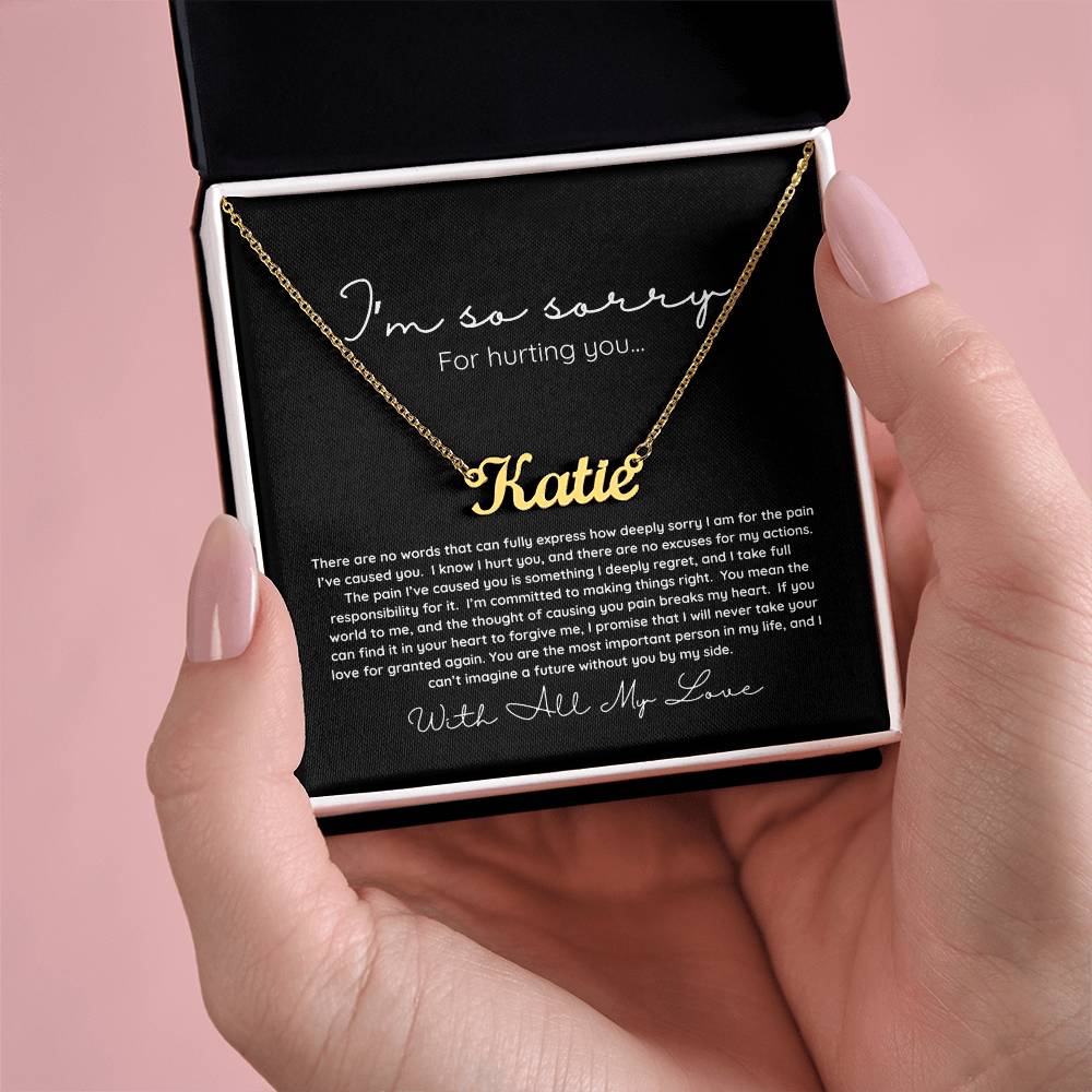 I'm Sorry | Personalized Name Necklace