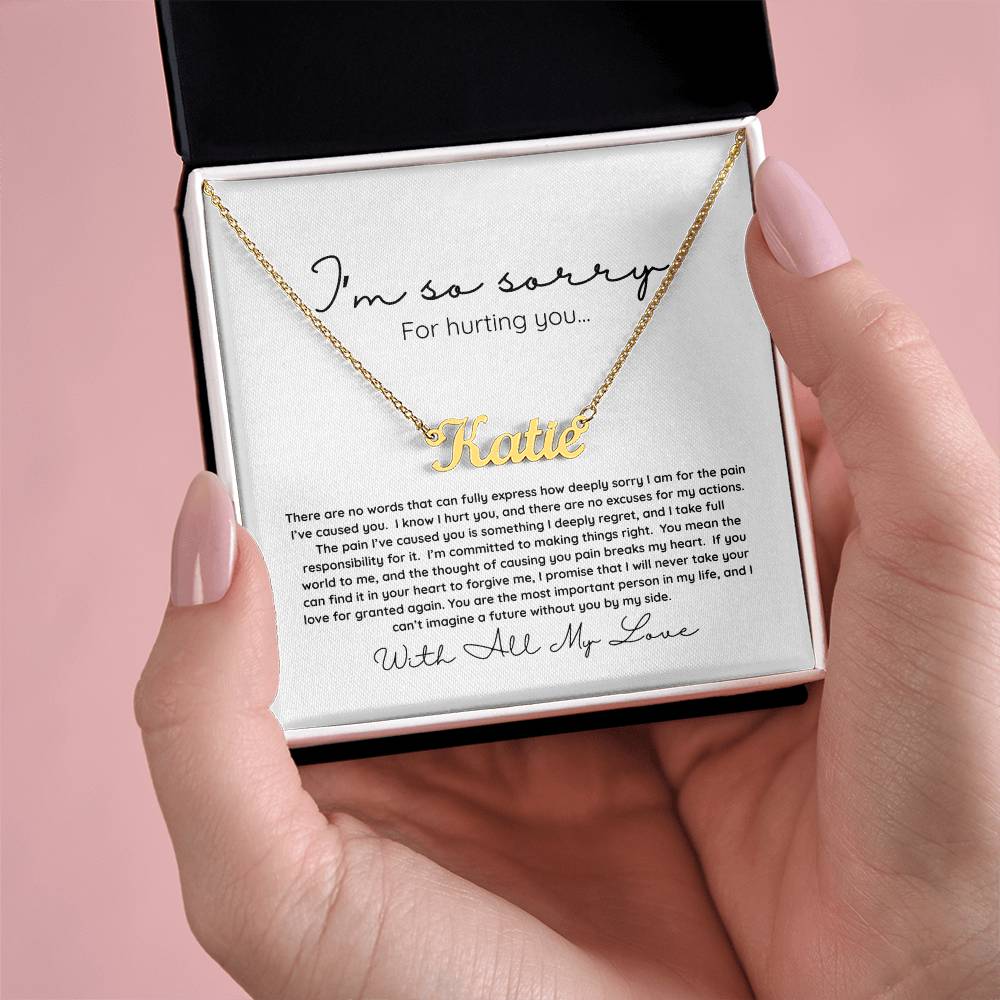 I'm Sorry | Personalized Name Necklace