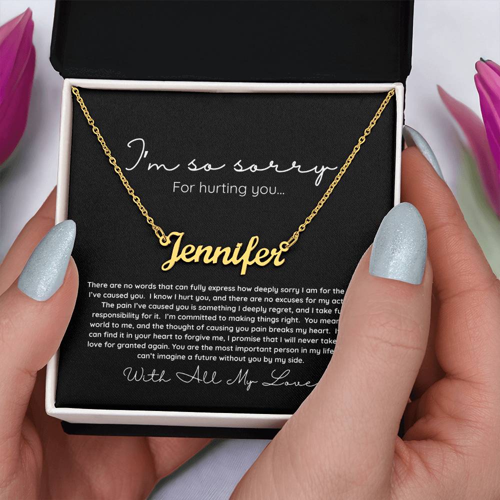 I'm Sorry | Personalized Name Necklace